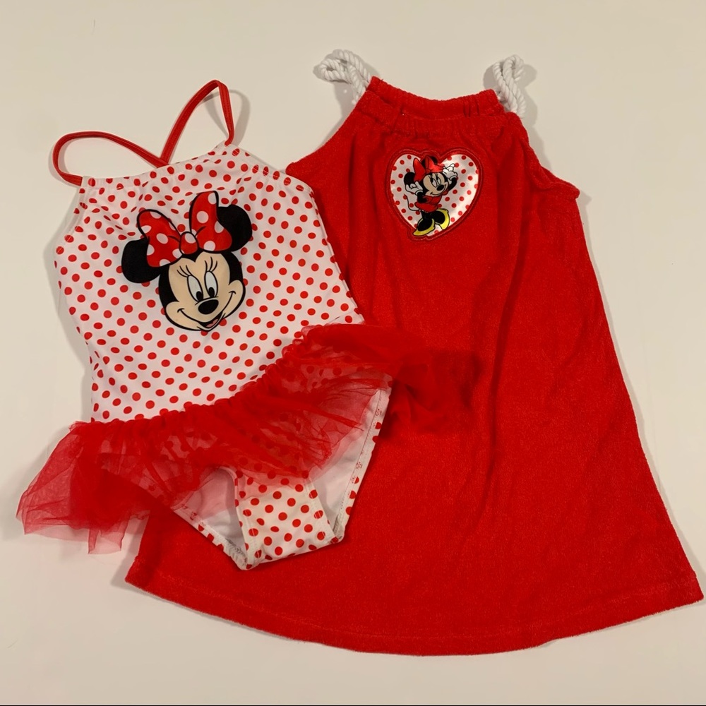 Minnie Mouse Swimsuit & Cover up Set